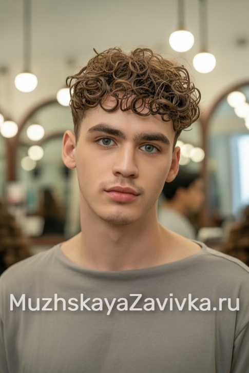Мужская завивка с эффектом диффузора